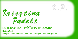 krisztina padelt business card